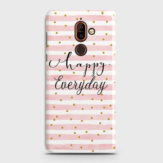 Nokia 7 Plus - Trendy Happy Everyday Printed Hard Case With Life Time Colors Guarantee