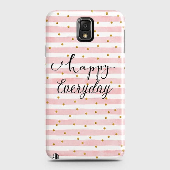 Samsung Galaxy Note 3 - Trendy Happy Everyday Printed Hard Case With Life Time Colors Guarantee b-72