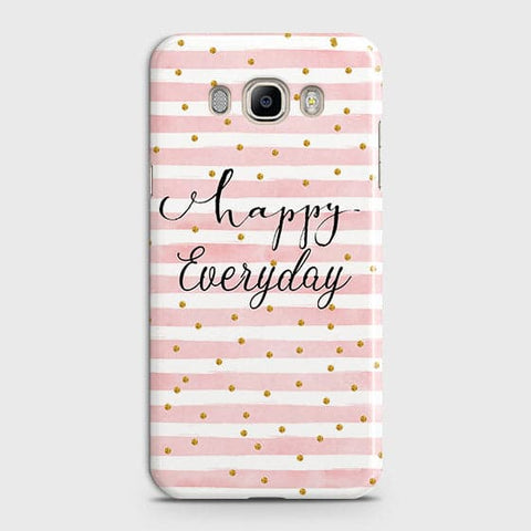 Samsung Galaxy J510 - Trendy Happy Everyday Printed Hard Case With Life Time Colors Guarantee
