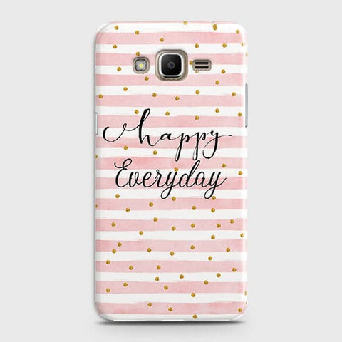 Samsung Galaxy J320 / J3 2016 - Trendy Happy Everyday Printed Hard Case With Life Time Colors Guarantee