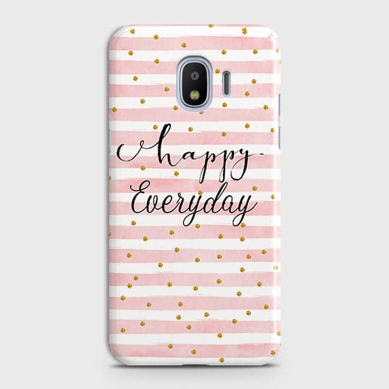 Samsung Galaxy J4 - Trendy Happy Everyday Printed Hard Case With Life Time Colors Guarantee