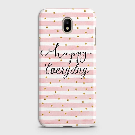 Samsung Galaxy J7 2018 - Trendy Happy Everyday Printed Hard Case With Life Time Colors Guarantee