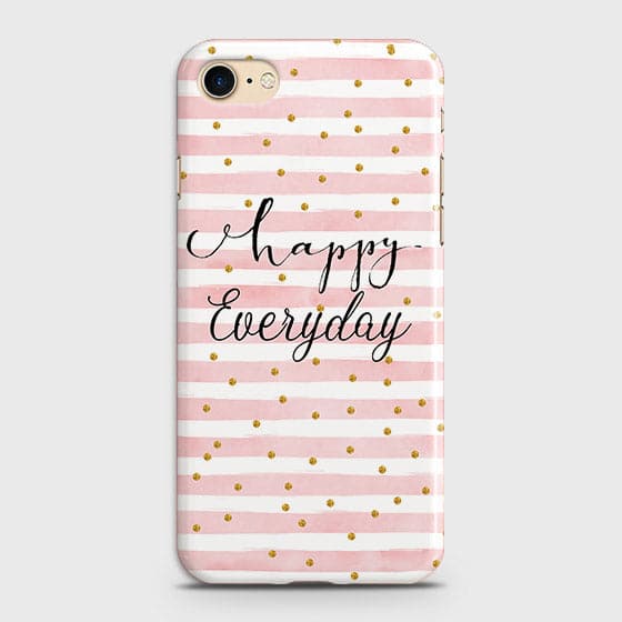 iPhone 7 & iPhone 8 - Trendy Happy Everyday Printed Hard Case With Life Time Colors Guarantee