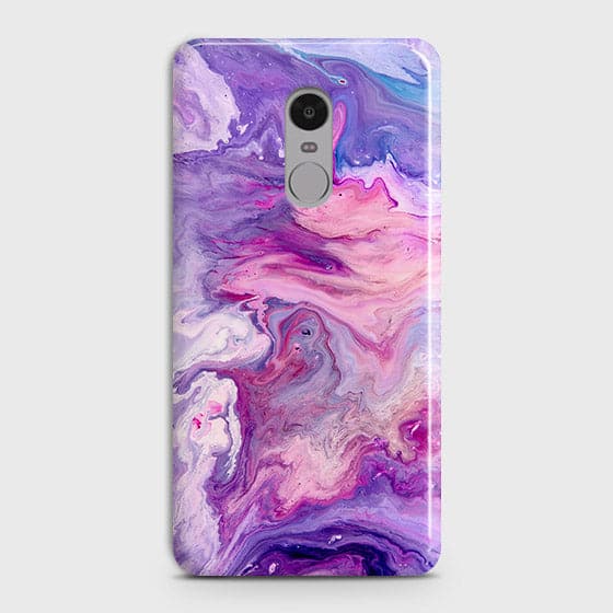 Xiaomi Redmi 4X Cover - Chic Blue Liquid Marble Printed Hard Case with Life Time Colour Guarantee