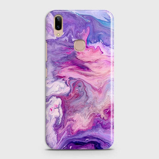 Vivo V9 / V9 YouthCover - Chic Blue Liquid Marble Printed Hard Case with Life Time Colour Guarantee