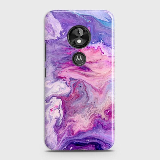 Motorola Moto E5 / G6 Play Cover - Chic Blue Liquid Marble Printed Hard Case with Life Time Colour Guarantee b57