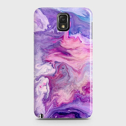 Samsung Galaxy Note 3 Cover - Chic Blue Liquid Marble Printed Hard Case with Life Time Colour Guarantee