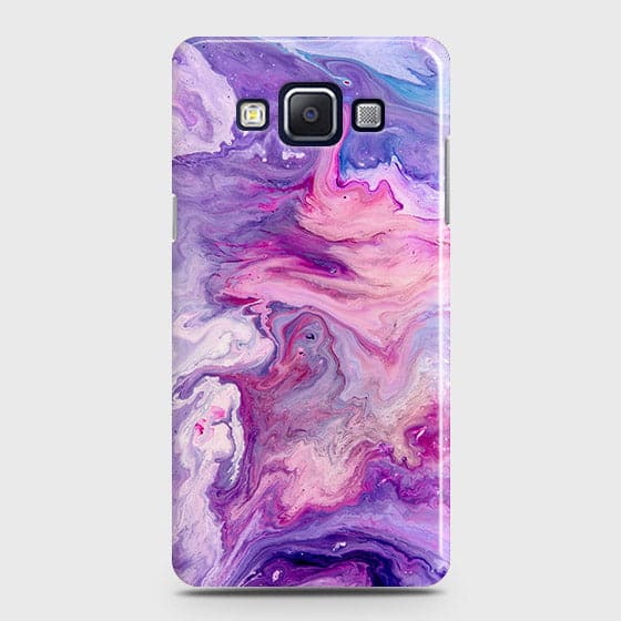 Samsung Galaxy A5 2015 Cover - Chic Blue Liquid Marble Printed Hard Case with Life Time Colour Guarantee
