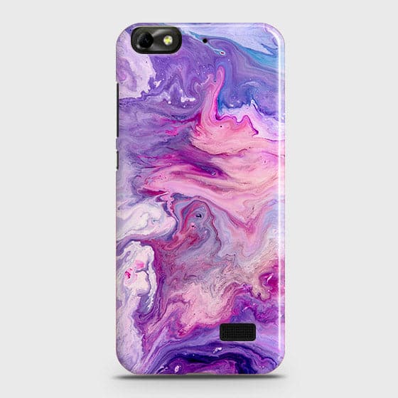 Huawei Honor 4CCover - Chic Blue Liquid Marble Printed Hard Case with Life Time Colour Guarantee