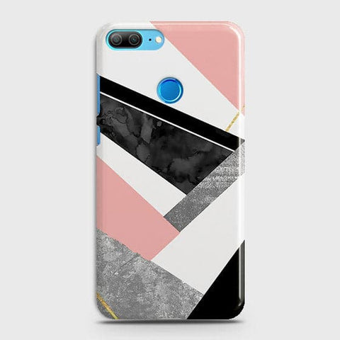 Huawei Honor 9 Lite Cover - Geometric Luxe Marble Trendy Printed Hard Case With Life Time Colour Guarantee