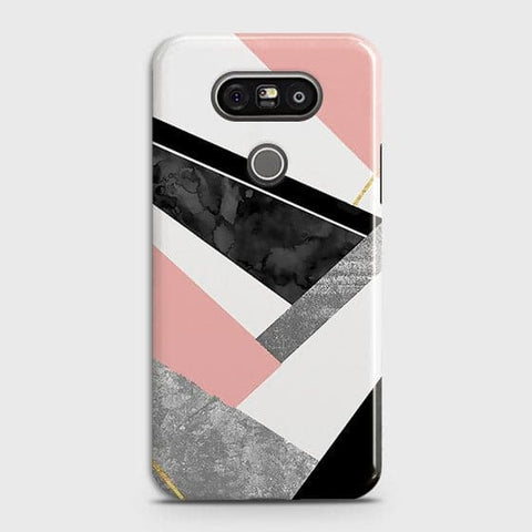 LG G5 Cover - Geometric Luxe Marble Trendy Printed Hard Case With Life Time Colour Guarantee