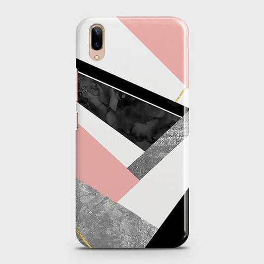 Vivo V11 Pro Cover - Geometric Luxe Marble Trendy Printed Hard Case With Life Time Colour Guarantee