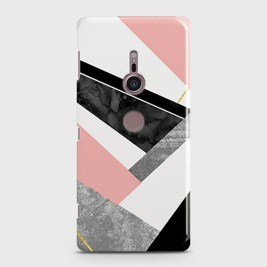 Sony Xperia XZ2 Cover - Geometric Luxe Marble Trendy Printed Hard Case With Life Time Colour Guarantee