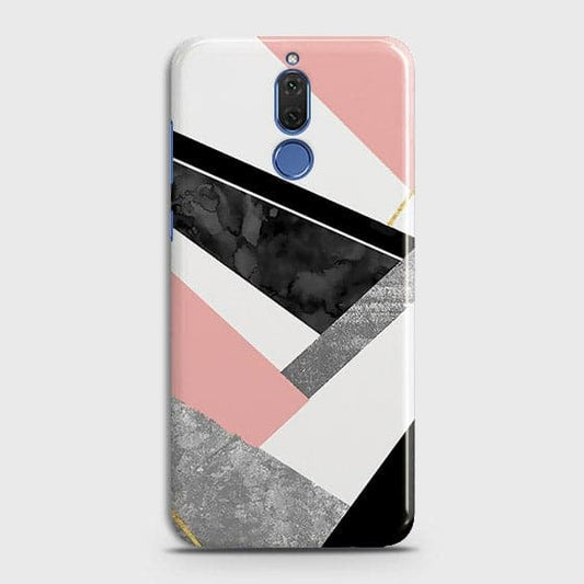 Huawei Mate 10 Lite Cover - Geometric Luxe Marble Trendy Printed Hard Case With Life Time Colour Guarantee