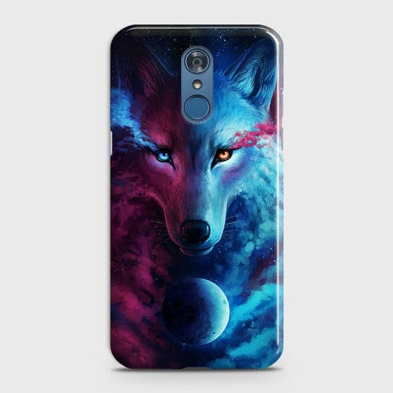 LG Q7 Cover - Infinity Wolf  Trendy Printed Hard Case With Life Time Guarantee