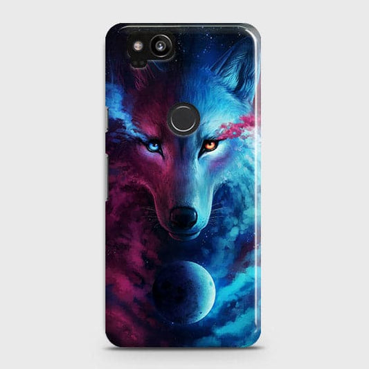 Google Pixel 2 Cover - Infinity Wolf  Trendy Printed Hard Case With Life Time Guarantee ( Fast Delivery )
