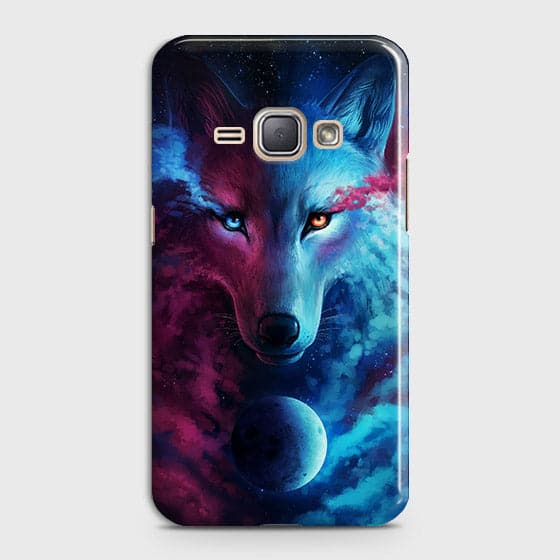 Samsung Galaxy J1 2016 / J120 Cover - Infinity Wolf  Trendy Printed Hard Case With Life Time Guarantee