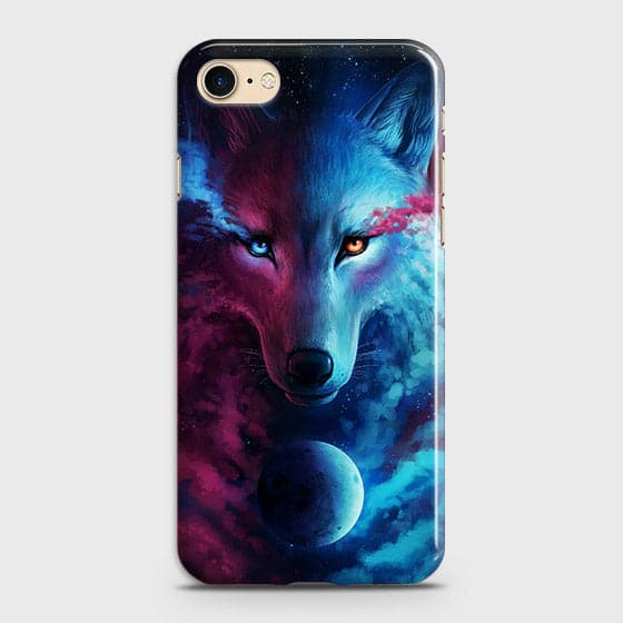 iPhone 7 & iPhone 8 Cover - Infinity Wolf  Trendy Printed Hard Case With Life Time Guarantee