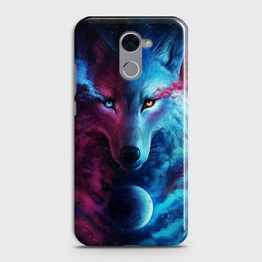 Huawei Y7 Prime 2017 Cover - Infinity Wolf  Trendy Printed Hard Case With Life Time Guarantee