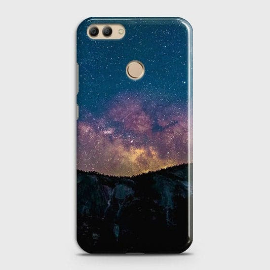 Huawei Y9 2018 Cover - Matte Finish - Embrace, Dark  Trendy Printed Hard Case With Life Time Colour Guarantee