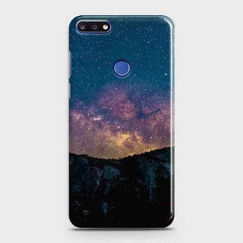 Huawei Y7 Prime 2018 Cover - Matte Finish - Embrace, Dark  Trendy Printed Hard Case With Life Time Colour Guarantee