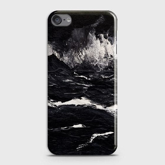 iPod Touch 6 Cover - Matte Finish - Black Ocean Marble Trendy Printed Hard Case With Life Time Colour Guarantee