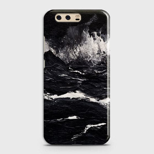 Huawei P10 Plus Cover - Matte Finish - Black Ocean Marble Trendy Printed Hard Case With Life Time Colour Guarantee