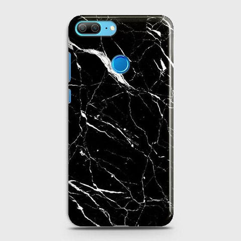 Huawei Honor 9 Lite Cover - Matte Finish - Trendy Black Marble Printed Hard Case With Life Time Guarantee