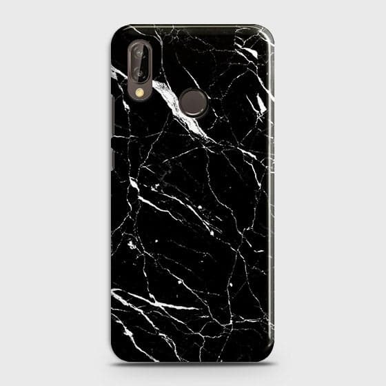 Huawei Nova 3 Cover - Matte Finish - Trendy Black Marble Printed Hard Case With Life Time Guarantee