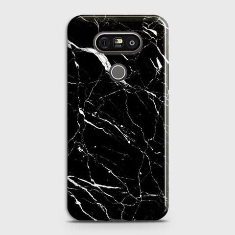 LG G5 Cover - Matte Finish - Trendy Black Marble Printed Hard Case With Life Time Guarantee