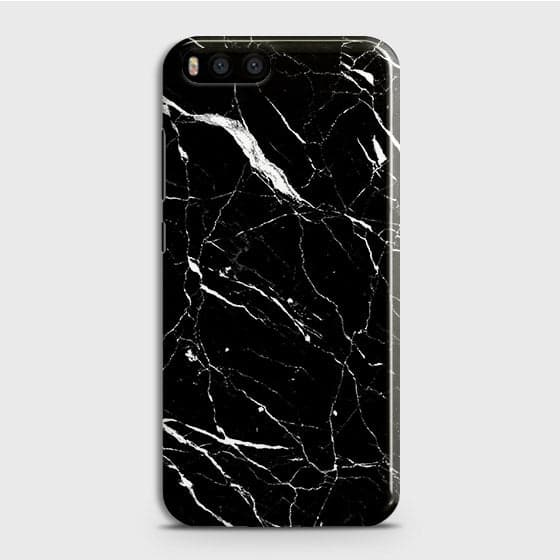 Xiaomi Mi 6 Cover - Matte Finish - Trendy Black Marble Printed Hard Case With Life Time Guarantee