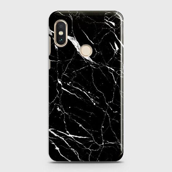 Xiaomi Redmi Y2 Cover - Matte Finish - Trendy Black Marble Printed Hard Case With Life Time Guarantee