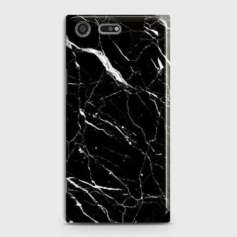 Sony Xperia XZ Premium Cover - Matte Finish - Trendy Black Marble Printed Hard Case With Life Time Guaranteeb-71