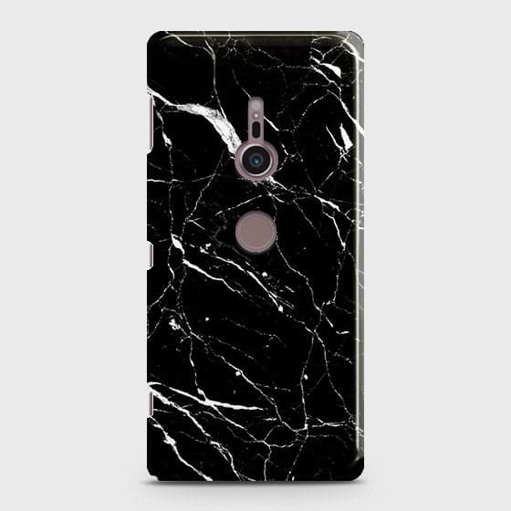 Sony Xperia XZ2 Cover - Matte Finish - Trendy Black Marble Printed Hard Case With Life Time Guarantee ( Fast Delivery )