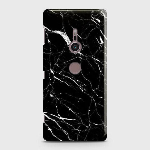 Sony Xperia XZ2 Cover - Matte Finish - Trendy Black Marble Printed Hard Case With Life Time Guarantee ( Fast Delivery )