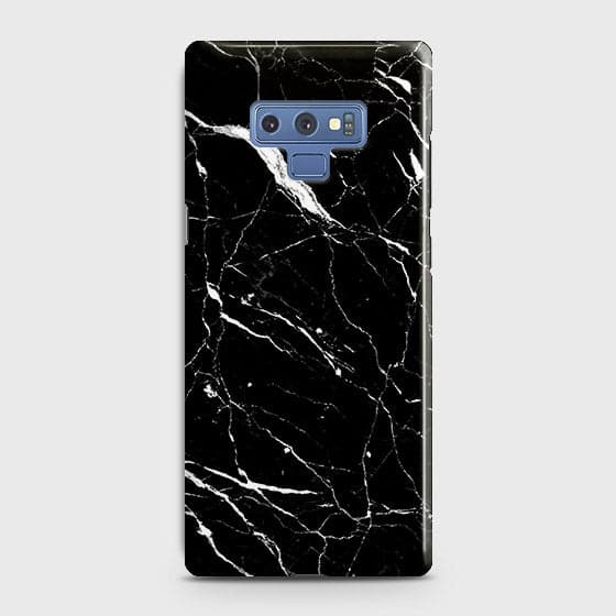 Samsung Galaxy Note 9 Cover - Matte Finish - Trendy Black Marble Printed Hard Case With Life Time Colour Guarantee