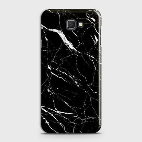 Samsung Galaxy J5 Prime Cover - Matte Finish - Trendy Black Marble Printed Hard Case With Life Time Guarantee