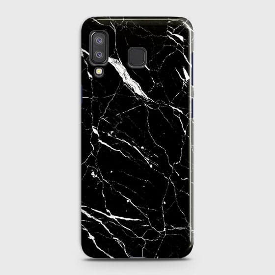 Samsung A9 Star Cover - Matte Finish - Trendy Black Marble Printed Hard Case With Life Time Guarantee