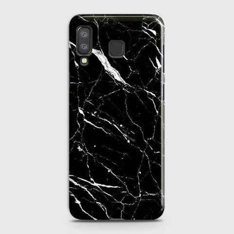 Samsung A9 Star Cover - Matte Finish - Trendy Black Marble Printed Hard Case With Life Time Guarantee