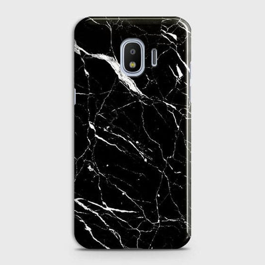 Samsung Galaxy J2 Pro 2018 Cover - Matte Finish - Trendy Black Marble Printed Hard Case With Life Time Guarantee