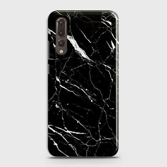 Huawei P20 Pro Cover - Matte Finish - Trendy Black Marble Printed Hard Case With Life Time Guarantee
