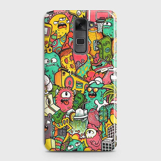 LG Stylus 2 / Stylus 2 Plus / Stylo 2 / Stylo 2 Plus Cover - Matte Finish - Candy Colors Trendy Sticker Collage Printed Hard Case With Life Time Guarantee