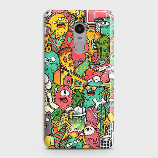 Xiaomi Redmi 4X Cover - Matte Finish - Candy Colors Trendy Sticker Collage Printed Hard Case with Life Time Colors Guarantee
