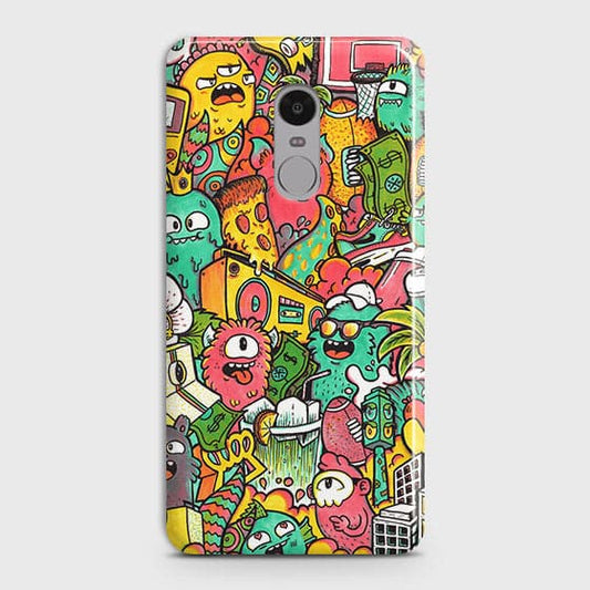 Xiaomi Redmi 4X Cover - Matte Finish - Candy Colors Trendy Sticker Collage Printed Hard Case with Life Time Colors Guarantee