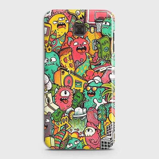 Samsung C5 Cover - Matte Finish - Candy Colors Trendy Sticker Collage Printed Hard Case With Life Time Guarantee