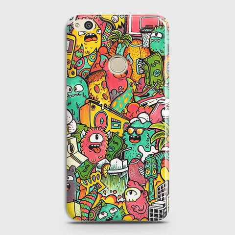 Huawei Honor 8 Lite Cover - Matte Finish - Candy Colors Trendy Sticker Collage Printed Hard Case With Life Time Guarantee(B31) 1