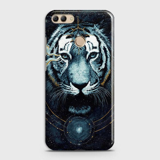 Huawei Y9 2018 Cover - Vintage Galaxy Tiger Printed Hard Case with Life Time Colors Guarantee - OrderNation