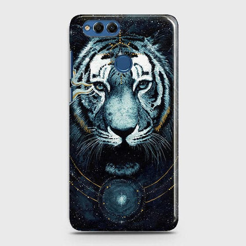 Huawei Honor 7X Cover - Vintage Galaxy Tiger Printed Hard Case with Life Time Colors Guarantee - OrderNation