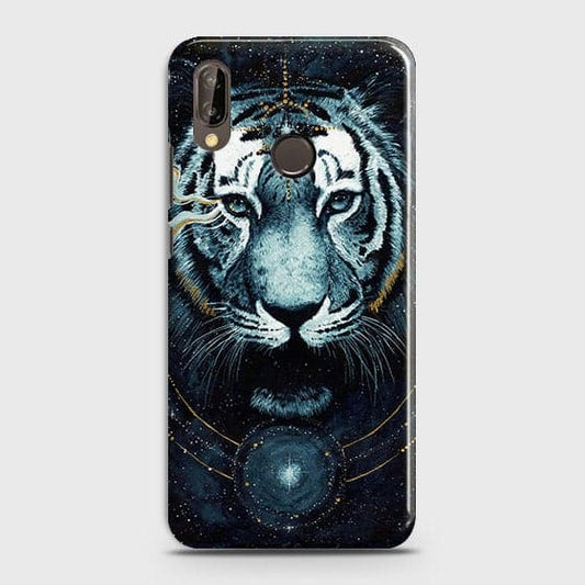 Huawei Nova 3 Cover - Vintage Galaxy Tiger Printed Hard Case with Life Time Colors Guarantee - OrderNation