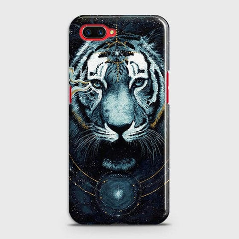 Oppo A3S Cover - Vintage Galaxy Tiger Printed Hard Case with Life Time Colors Guarantee - OrderNation